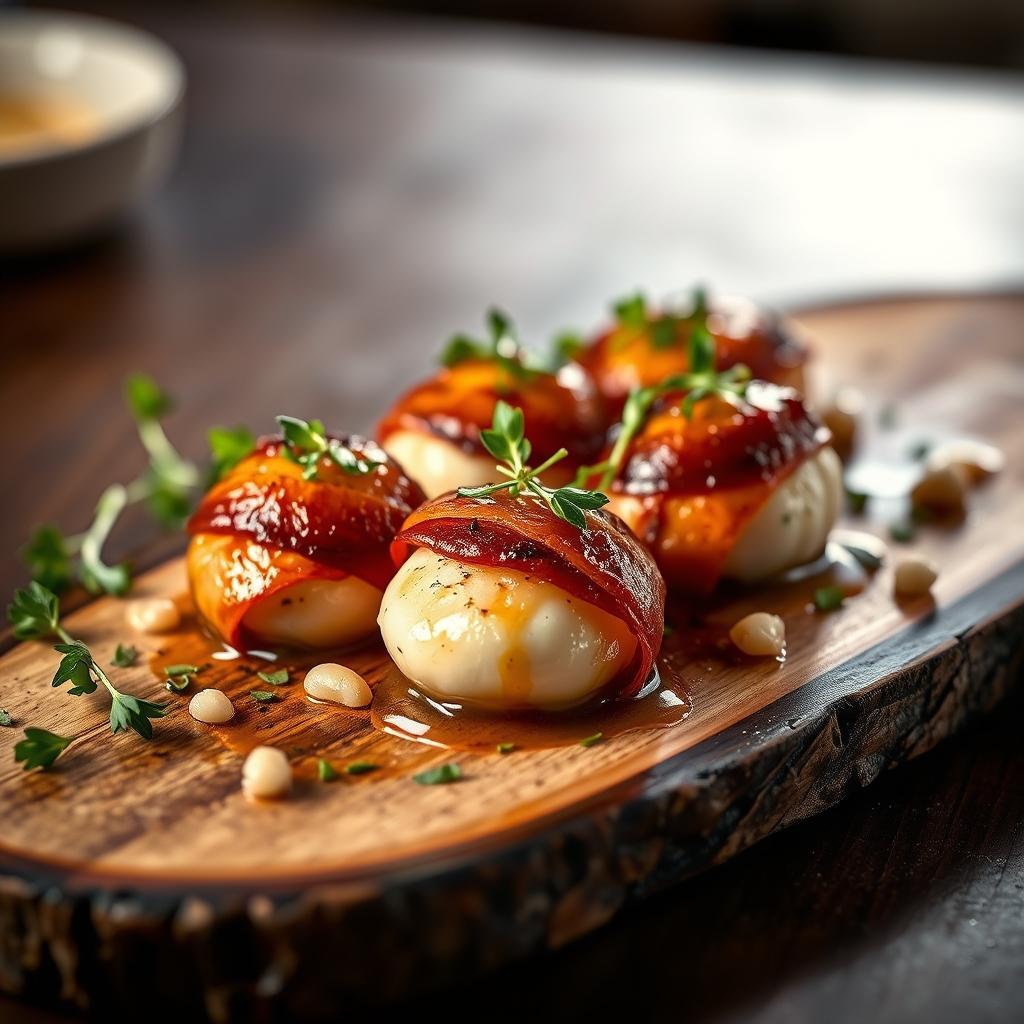 Scallops, 1.1 Kg Bacon Wrapped — 1.1 kg, product photo